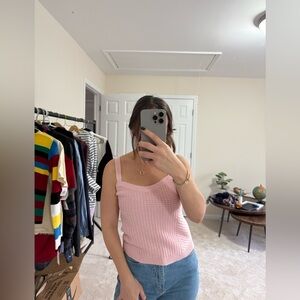 Sandy Liang Pink Knit tank top